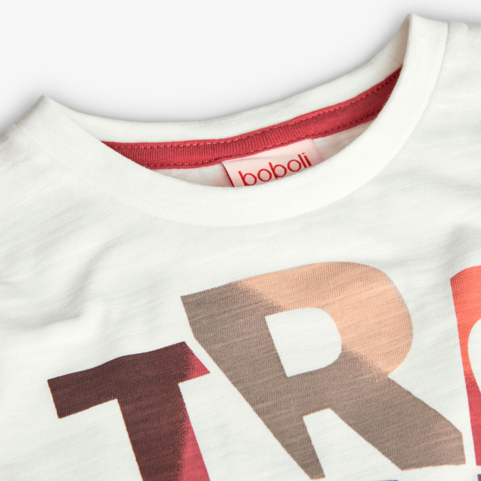 detail Chlapecké tričko z měkké látky s potiskem BOBOLI
