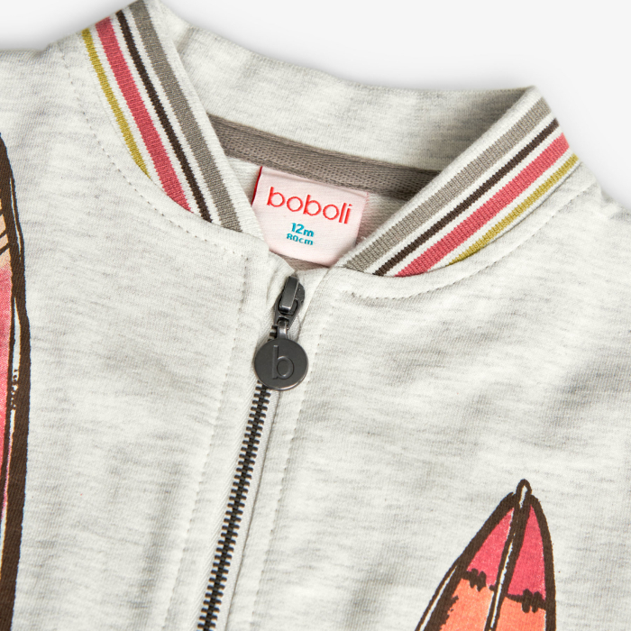 detail Chlapecká mikina s kresbami surfů BOBOLI