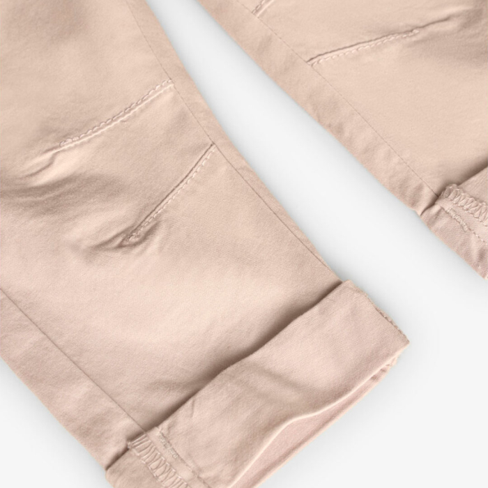 detail Chlapecké gabardénové kalhoty s pružným pasem BOBOLI