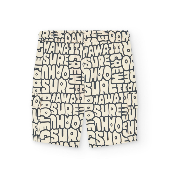 detail Chlapecké kraťasy s potiskem písmen, které dodávají zábavný a atraktivní vzhled BOBOLI