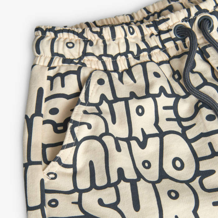 detail Chlapecké kraťasy s potiskem písmen, které dodávají zábavný a atraktivní vzhled BOBOLI