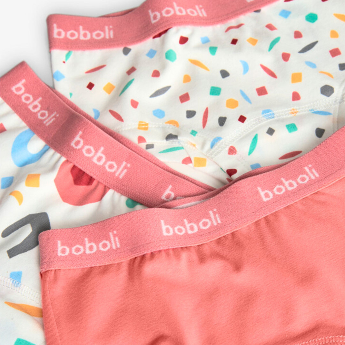 detail Dívčí sada 3 kalhotek s barevným potiskem BOBOLI