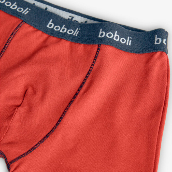 detail Sada 3 chlapeckých pletených boxerek s potiskem v červené, modré a dalších barvá BOBOLI