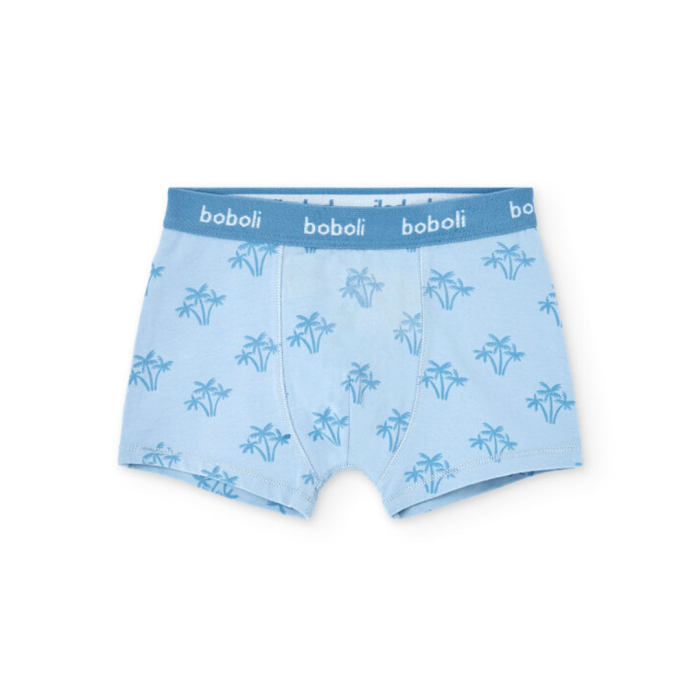 detail Sada 3 chlapeckých boxerek v modrých tónech s potiskem BOBOLI