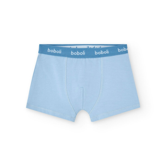 detail Sada 3 chlapeckých boxerek v modrých tónech s potiskem BOBOLI