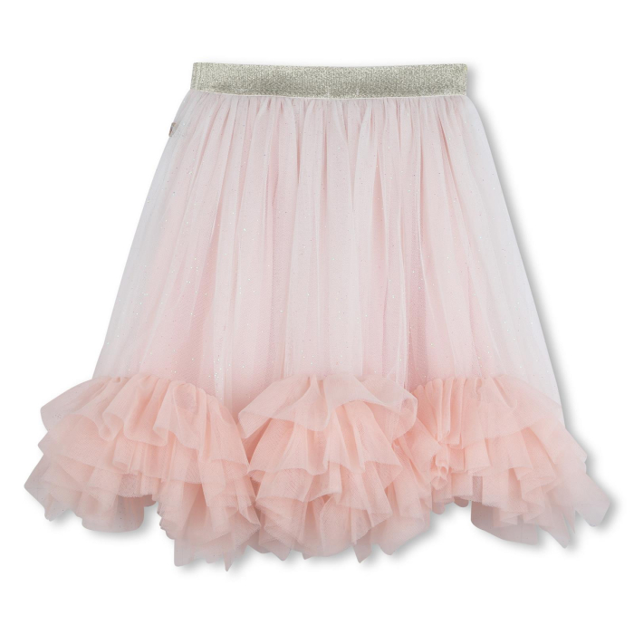detail Dívčí třpytivá tylová sukně, tylové volány ve spodní části, elastický pas BILLIEBLUSH