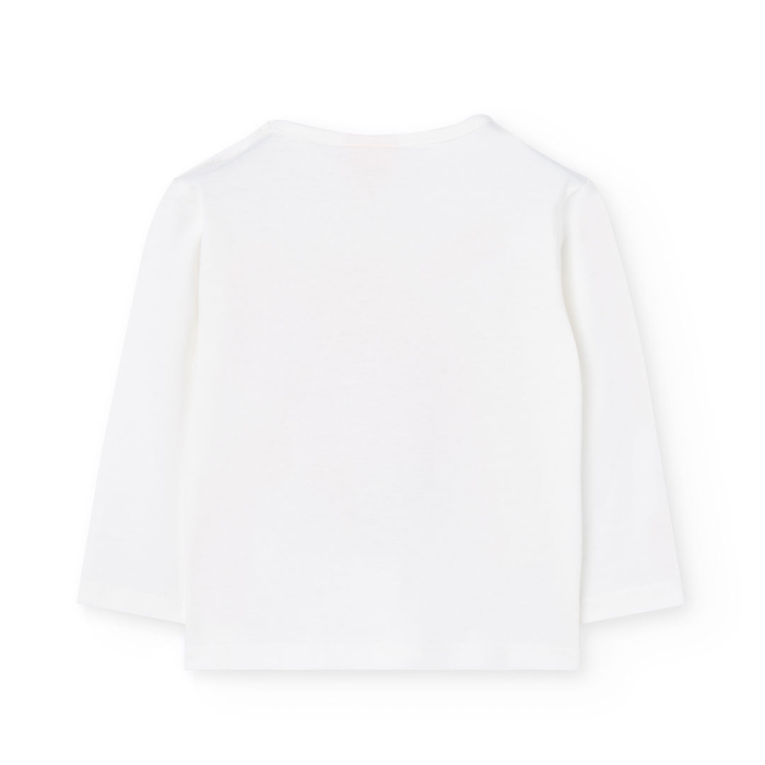 detail Bavlněné dívčí tričko s liškou a květinami BOBOLI