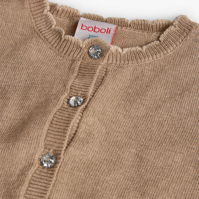 detail Dívčí bolerkový svetřík s králíčkem, ideální k šatům BOBOLI