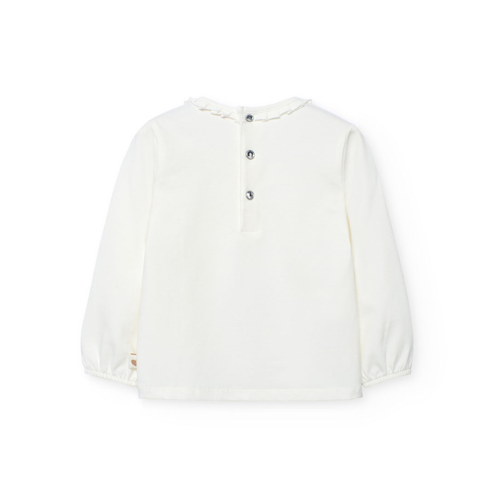 detail Dívčí tričko s dlouhým rukávem a motivem králíčka BOBOLI