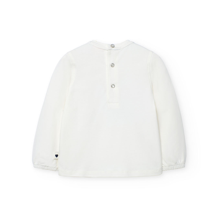 detail Bílé dívčí tričko s motivem srnek BOBOLI