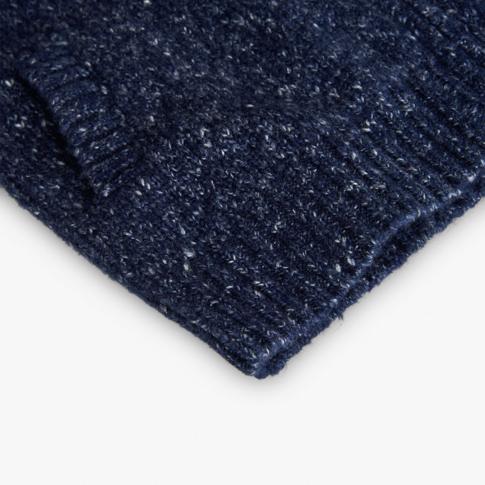 detail Chlapecký pletený svetr na zip – tmavě modrý BOBOLI