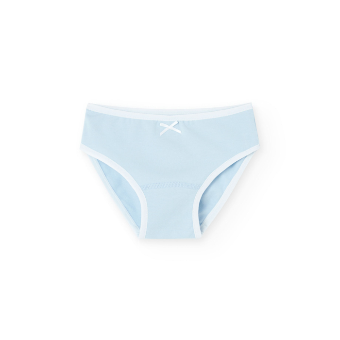 detail Dívčí bavlněné kalhotky – sada 3 kusů ve světle modré barvě BOBOLI