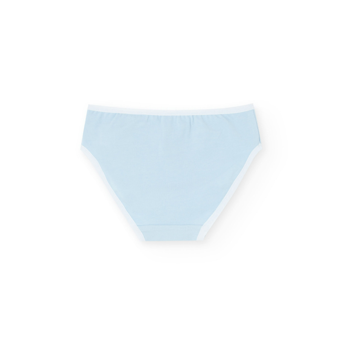 detail Dívčí bavlněné kalhotky – sada 3 kusů ve světle modré barvě BOBOLI