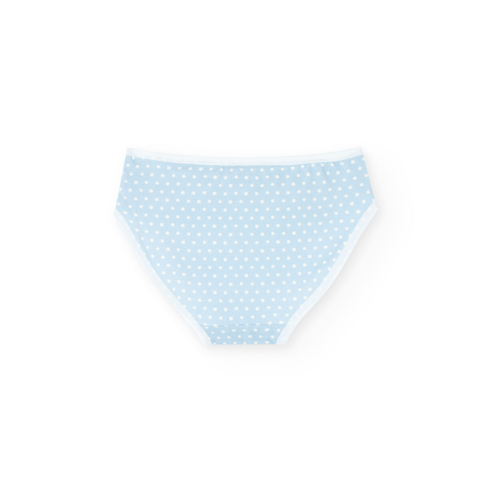 detail Dívčí bavlněné kalhotky – sada 3 kusů ve světle modré barvě BOBOLI
