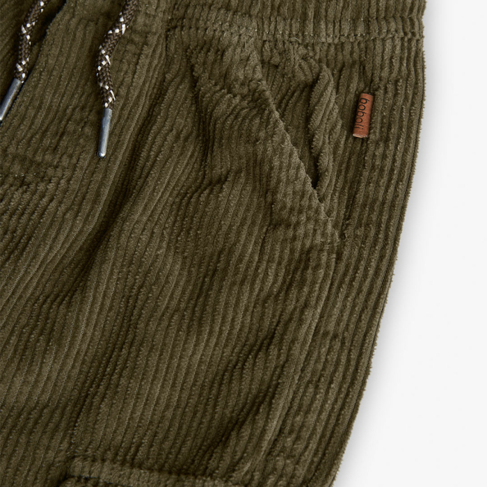 detail Chlapecké manšestrové kalhoty s kapsami a hřejivým efektem BOBOLI