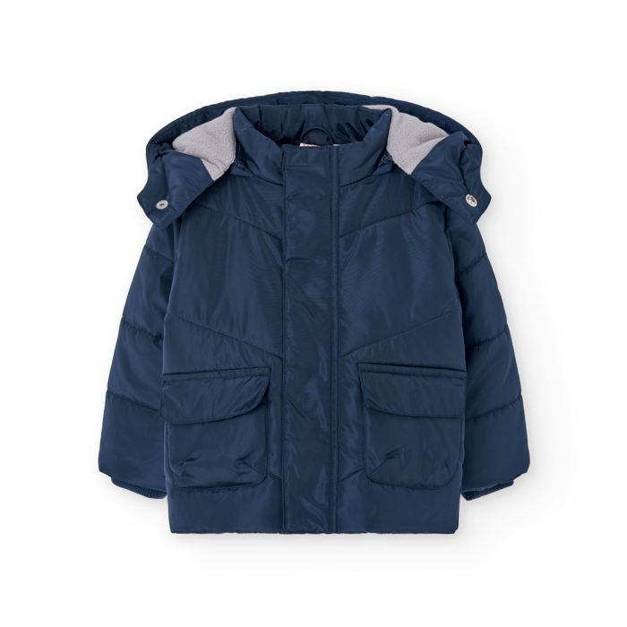 detail Chlapecká zimní bunda v námořnické modré barvě BOBOLI