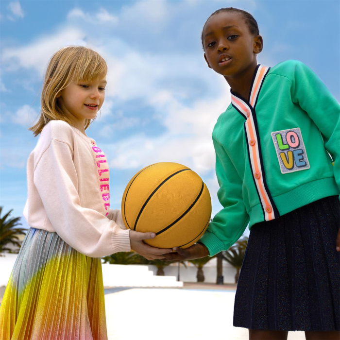 detail Dívčí plisovaná sukně – lesklé ombré barvy BILLIEBLUSH