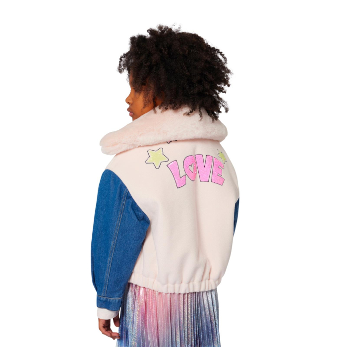 detail Dívčí plisovaná sukně – lesklé ombré barvy BILLIEBLUSH