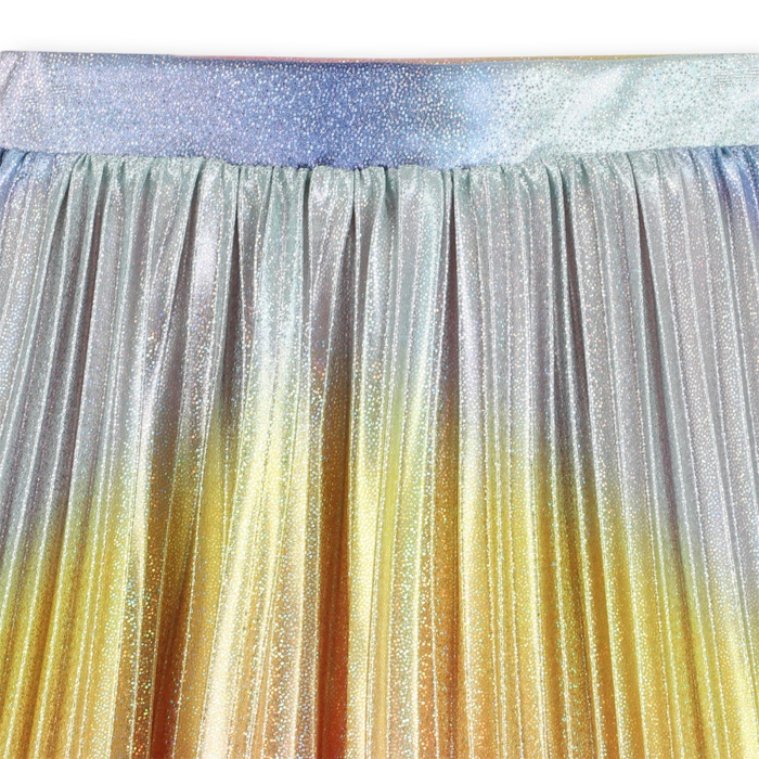 detail Dívčí plisovaná sukně – lesklé ombré barvy BILLIEBLUSH