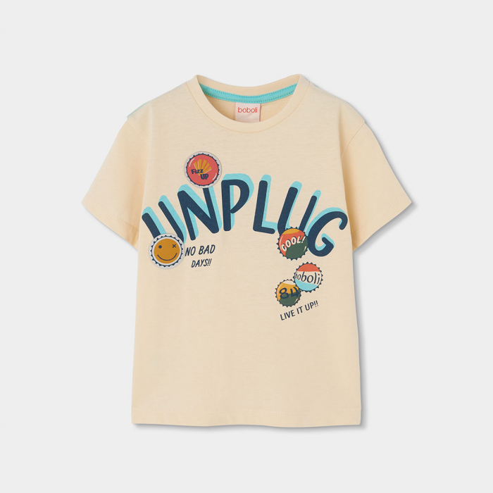 detail Chlapecké tričko s nápisem UNPLUG BOBOLI