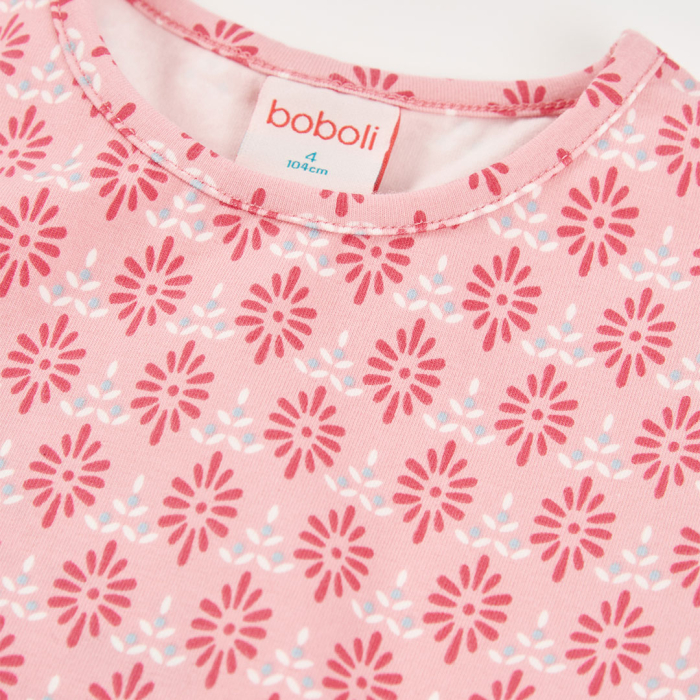 detail Dívčí letní šaty s drobným květinovým potiskem BOBOLI