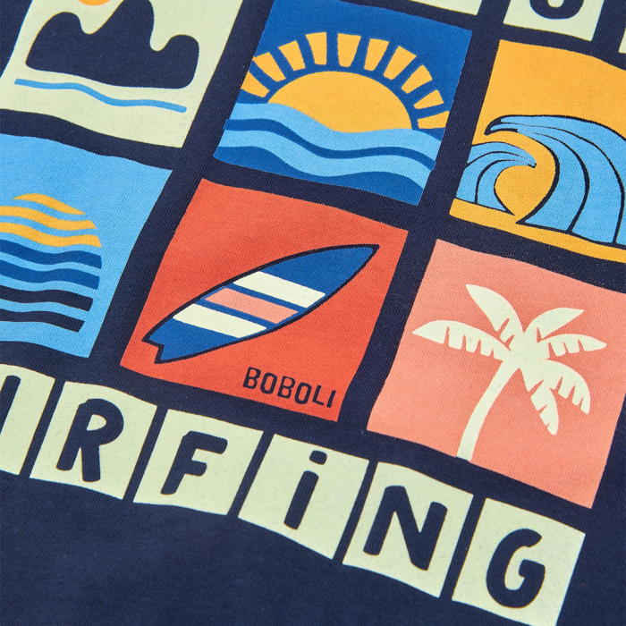detail Chlapecké tričko bavlněné s grafikou BOBOLI