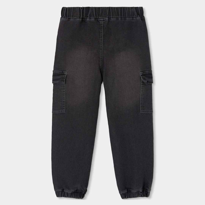 detail Chlapecké džínové kalhoty cargo s nášivkou BOBOLI