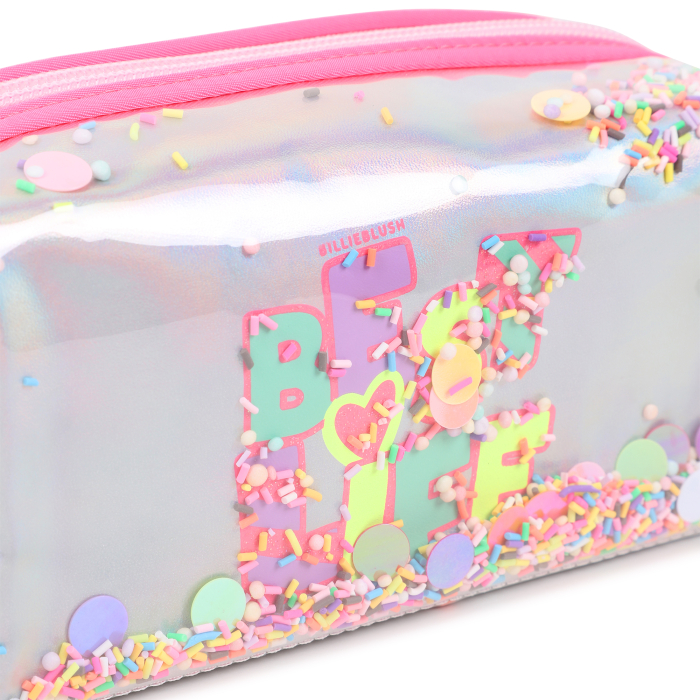detail Dívčí školní penál Billieblush s měňavým efektem, konfetami a popruhem BILLIEBLUSH