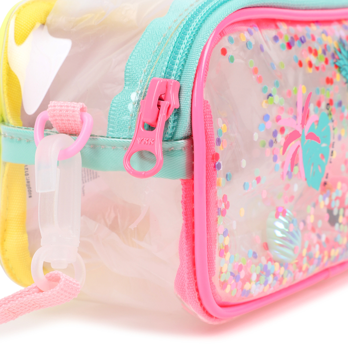 detail Dívčí školní penál, gumový efekt, odnímatelný popruh BILLIEBLUSH