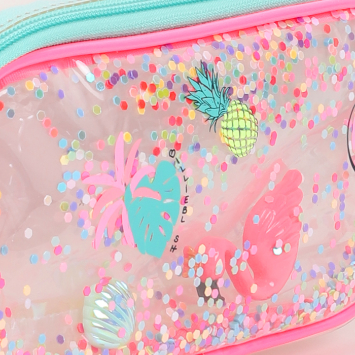 detail Dívčí školní penál, gumový efekt, odnímatelný popruh BILLIEBLUSH