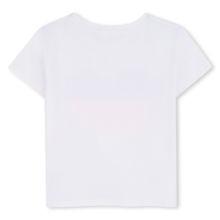 detail Dívčí tričko , bílé, třpytivé srdce, nápis, bavlna, comfort fit. BILLIEBLUSH
