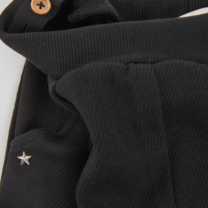 detail Dívčí keprové kalhoty – černé BOBOLI