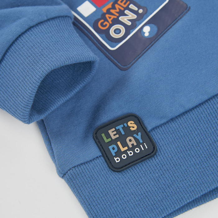 detail Chlapecká mikina s nášivkami BOBOLI