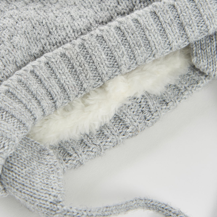 detail Unisex baby čepice –šedá BOBOLI