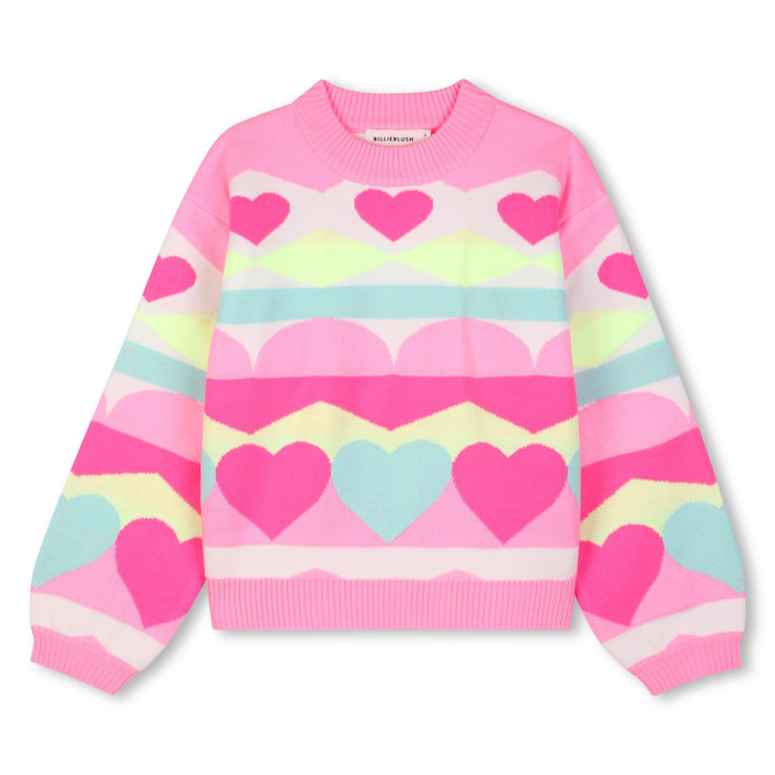 detail Dívčí svetr se srdíčky BILLIEBLUSH