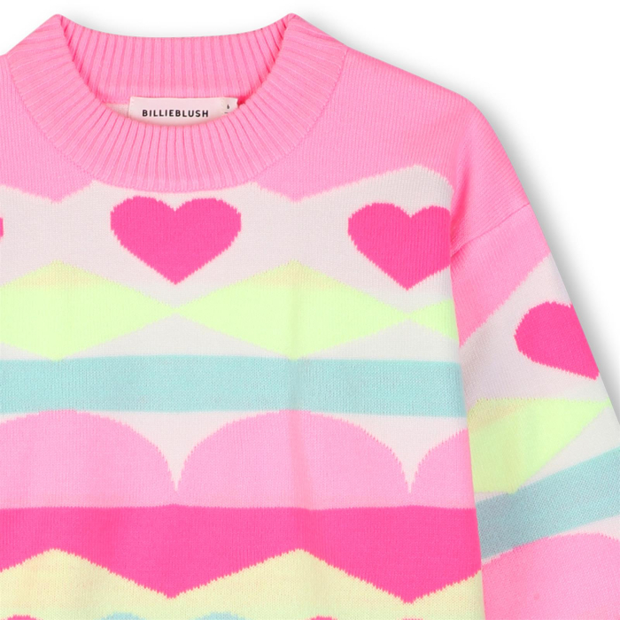 detail Dívčí svetr se srdíčky BILLIEBLUSH
