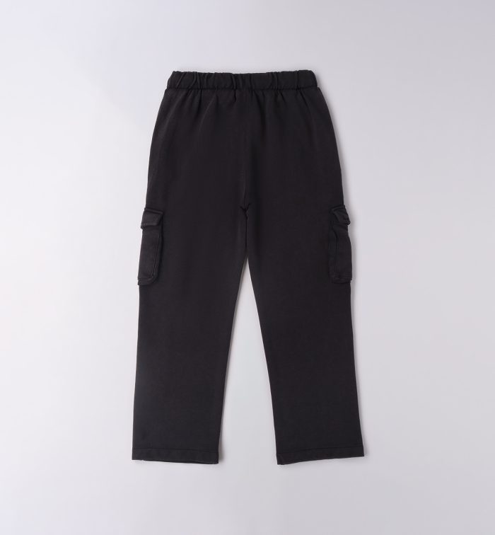 detail Chlapecké cargo kalhoty s kapsami – černé IDO