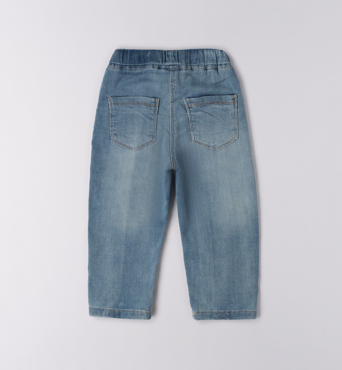 detail Chlapecké džínové kalhoty s pružným pasem IDO