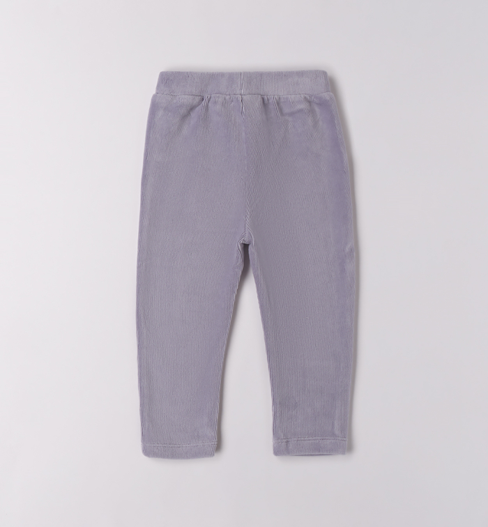 detail Dívčí fialové sametové legíny IDO