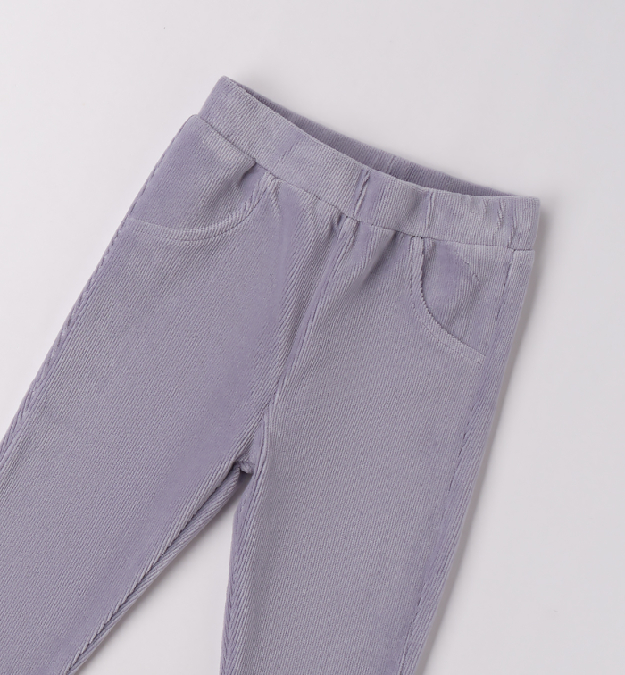 detail Dívčí fialové sametové legíny IDO