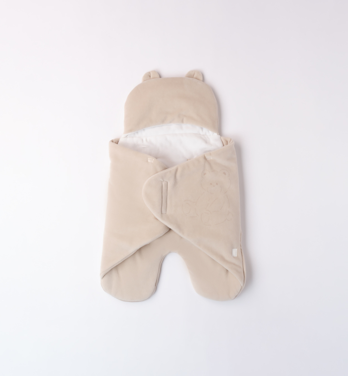 detail Unisex zavinovačka do autosedačky s oušky – béžová SARABANDA