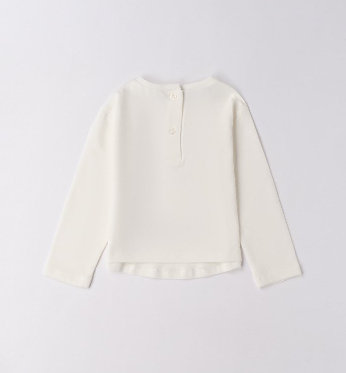 detail Dívčí krémové tričko s potiskem medvídků a srdce SARABANDA