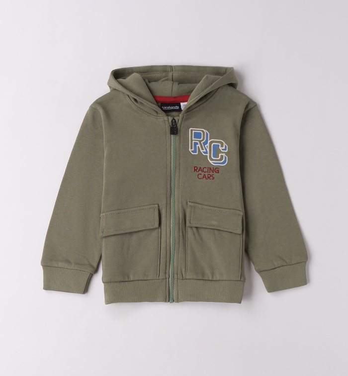 detail Chlapecká khaki mikina s potiskem Grand Tour SARABANDA