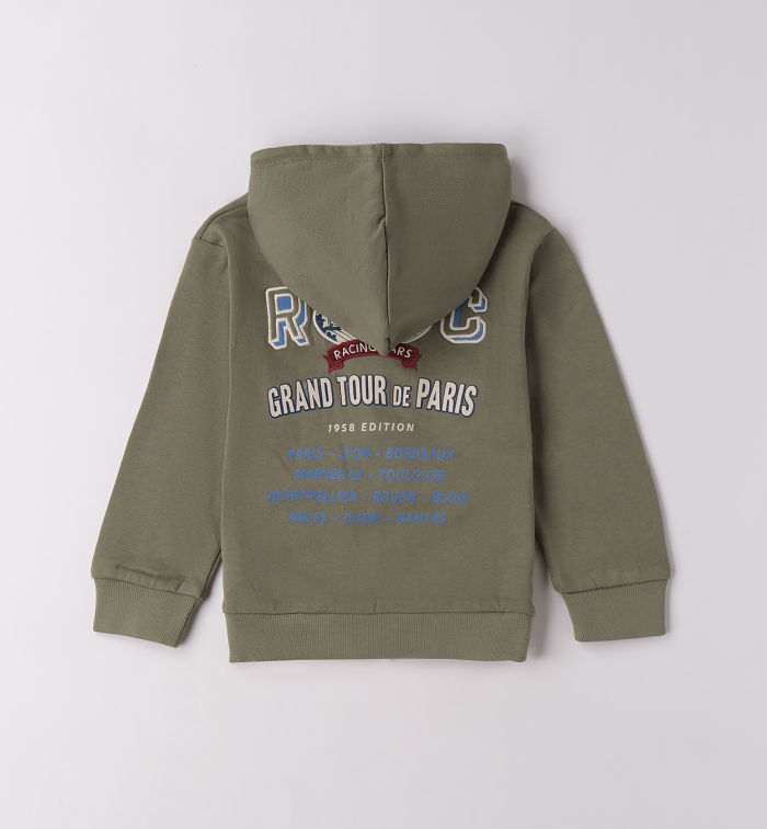 detail Chlapecká khaki mikina s potiskem Grand Tour SARABANDA