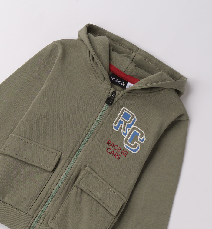 detail Chlapecká khaki mikina s potiskem Grand Tour SARABANDA