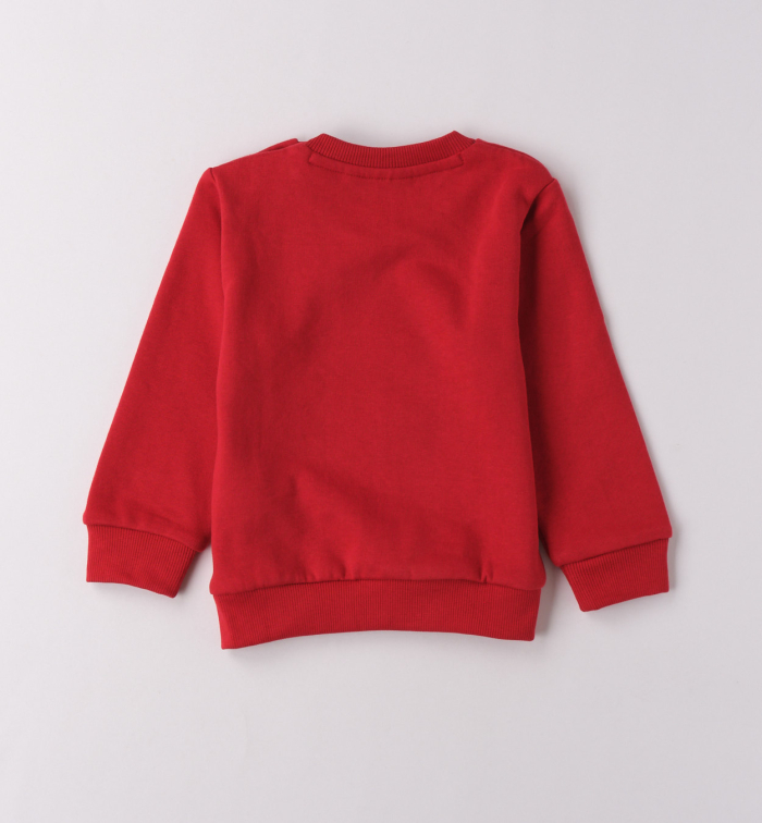 detail Chlapecká červená mikina s potiskem tučňáků SARABANDA