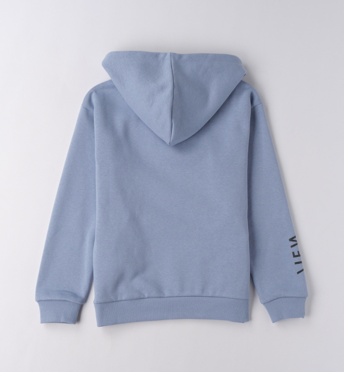 detail Chlapecká modrá mikina s potiskem One World SARABANDA