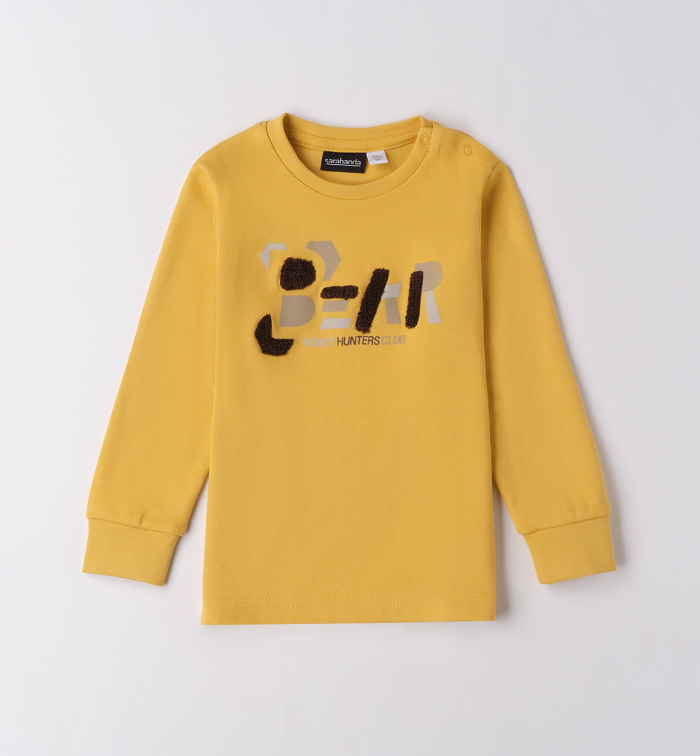 detail Chlapecké tričko s dlouhým rukávem a nápisem BEAR SARABANDA