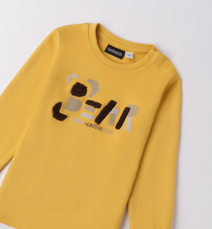 detail Chlapecké tričko s dlouhým rukávem a nápisem BEAR SARABANDA