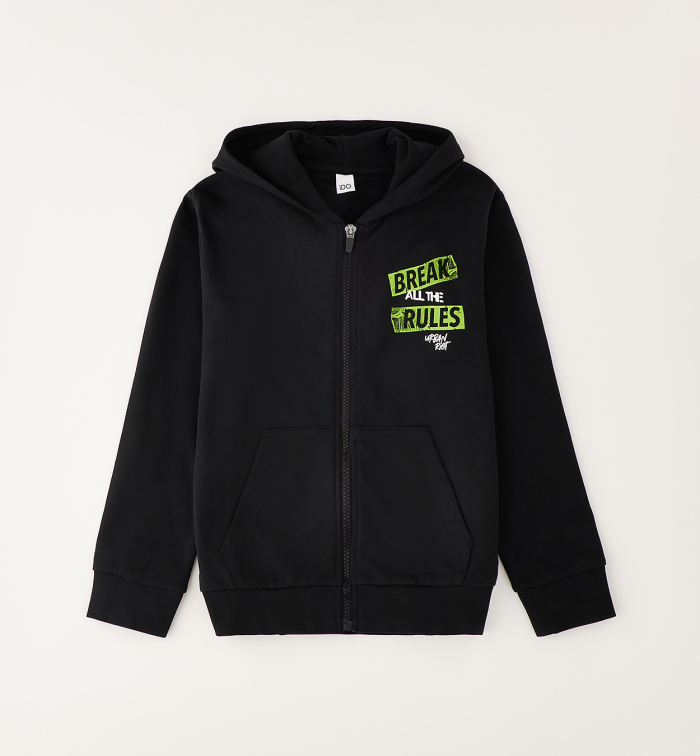 detail Chlapecká mikina na zip s kapucí IDO